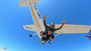 skydiving aircraft at Narnaul airstrip